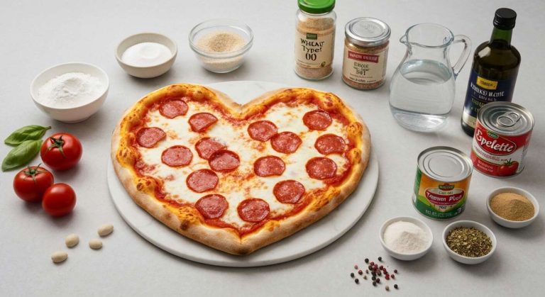 Pizza Saint-Valentin : recette de pizza en forme de cœur