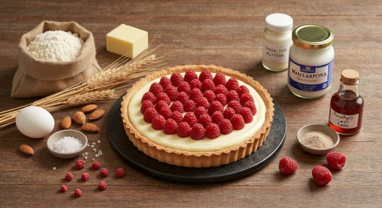 Tarte framboises mascarpone : recette facile et gourmande