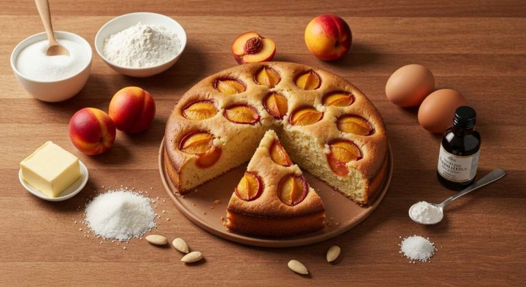 Gâteau moelleux aux nectarines : recette facile et rapide