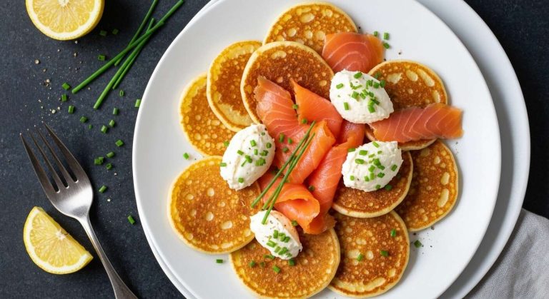 Recette de blinis au saumon et St Môret