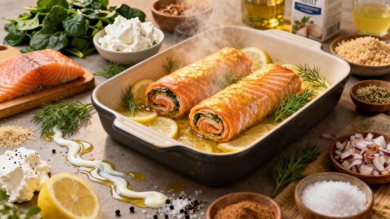 Paupiettes de saumon au four : recette facile et savoureuse