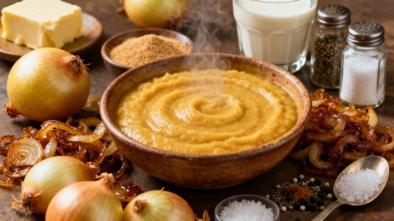 Purée d&rsquo;oignons : recette facile et savoureuse