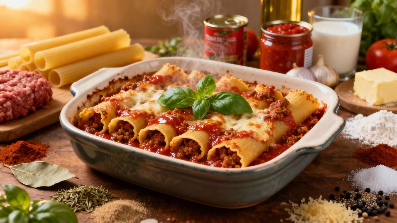 Cannellonis farcis à la bolognaise de Cyril Lignac : recette savoureuse