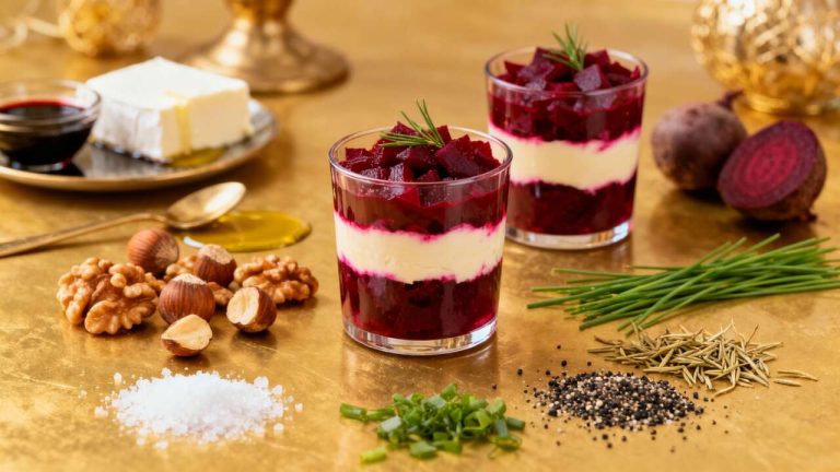 Verrines de betteraves au St Môret light : recette légère et savoureuse