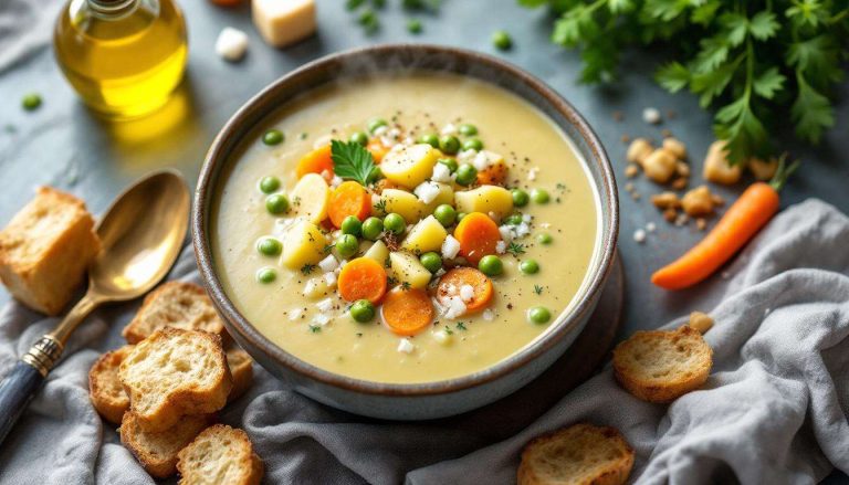 Soupe aux pois cassés et pommes de terre : recette réconfortante