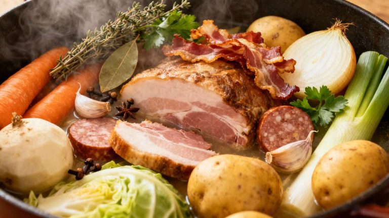 Potée au jambonneau et petits légumes : recette gourmande