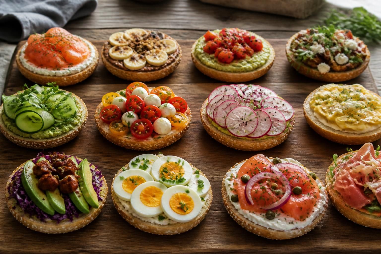 10 idées de garnitures pour un bagel gourmand